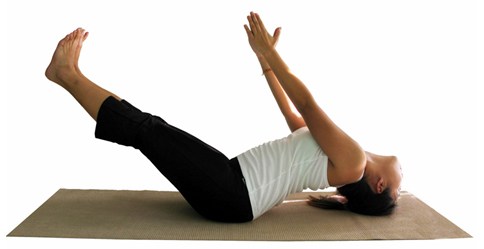 Attractive Woman Practicing Yoga, Doing Fish Exercise Variation, Matsyasana  Pose With Lotus Legs, Namaste, Working Out, Wearing Sportswear, Blue Suit,  Indoor Full Length, White Studio. Copy Space Stock Photo, Picture and  Royalty